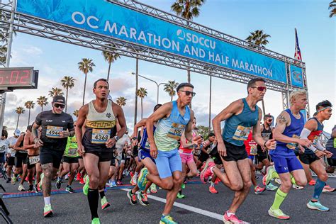 Oc half marathon - The OC Marathon takes place every year during the first weekend in May. Events include OC Half and Full Marathon, OC 5K, Health and Fitness Expo, Kid’s Run the OC, and the …